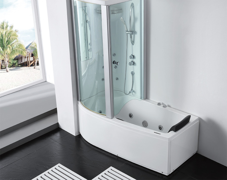 Акриловая ванна-кабина Gemy G8040-B 170х85 см (детальная фотография), современныe, hi-tech