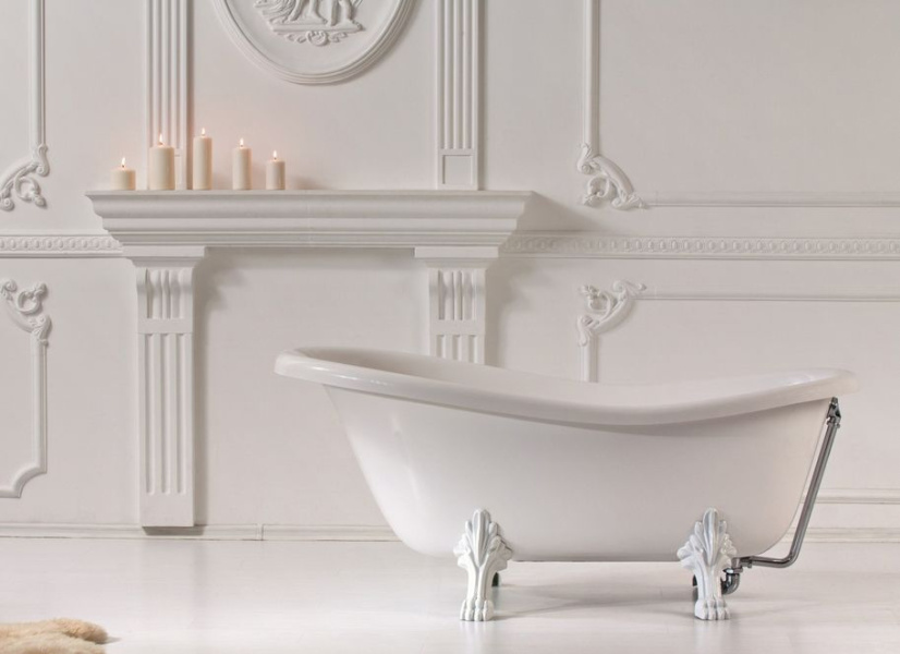Ванна из литьевого мрамора, цвет белый, Romance Collection Symphony 1570762655W (детальная фотография), глубокие