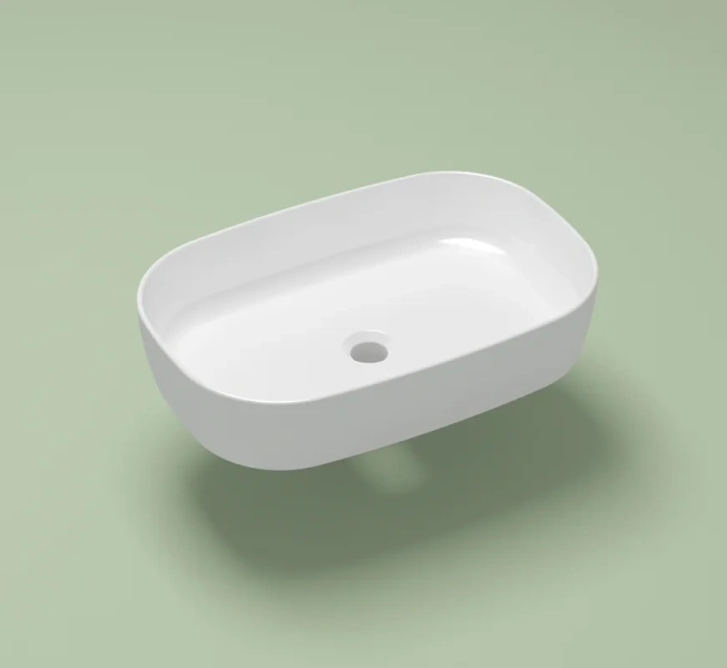 Раковина Lavinia Boho Bathroom Sink 54 см белая 33311003 (детальная фотография), накладные (на столешницу)