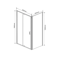 Душевой уголок Vincea Intra 80x80 см стекло шиншилла