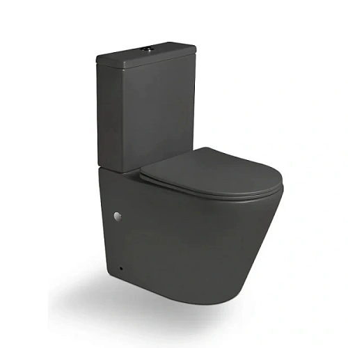 Унитаз компакт SantiLine черный - фото 1