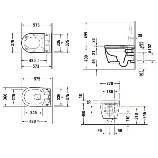 Схема (детальная фотография), без бачка, со скрытым бачком