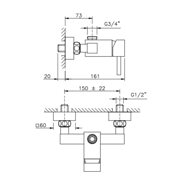 Схема (детальная фотография), для душа
