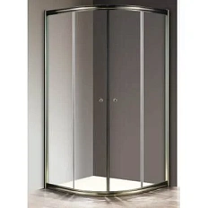 Душевой уголок Cezares Giubileo 80х80 см стекло прозрачное профиль золото