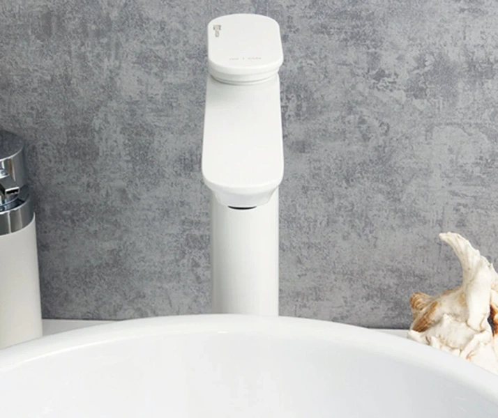Смеситель для раковины WasserKRAFT Mindel белый 8503H (детальная фотография), белые