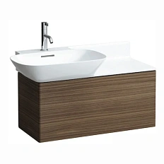Тумба под раковину подвесная Laufen Ino 77 см с одним ящиком, цвет темный орех