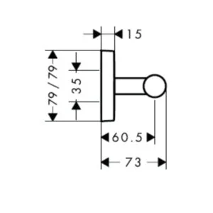 Поручень для ванной Hansgrohe PuraVida хром 41513000 (детальная фотография), хром