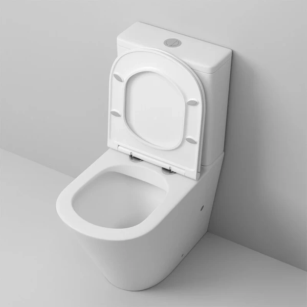 Унитаз компакт Grossman белый матовый GR-4450MS (детальная фотография), безободковые, сиденье с микролифтом , с антивсплеском, компакт, низкие