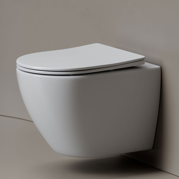 Унитаз подвесной Ceramicanova Mia белый CN4012T (детальная фотография), подвесные, встраиваемые