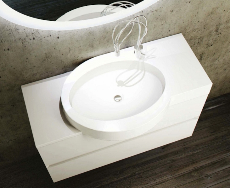 Тумба без раковины, La Beaute ALLIER,белая 100см BA1 (детальная фотография) index_1