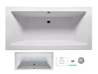 Ванна гидромассажная Riho Lusso 190 x 90 см, AIR2