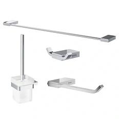 Набор аксессуаров для ванной Black&White Gravity хром