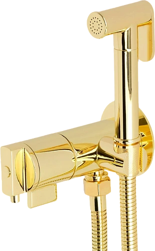 Гигиенический душ со смесителем Migliore Fortis Gold золото - фото 2