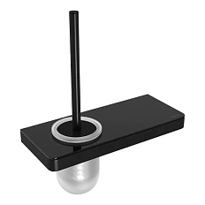 Ершик Lemark Glass line с держателем черный матовый