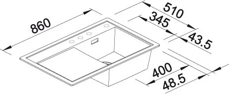 Мойка для кухни, чаша слева, цвет темная скала, Blanco Zenar 45 S 523805 (детальная фотография), по запросу index_2
