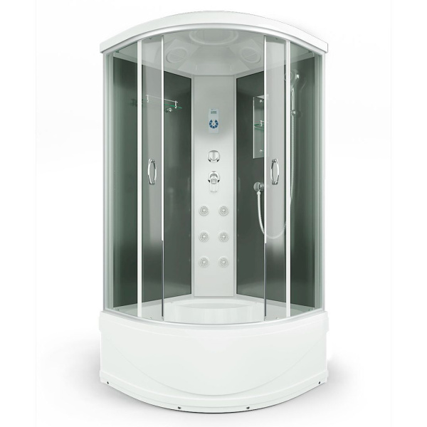 Душевая кабина, задняя стенка чёрная, стекло тонированное, Erlit Comfort ER 4510TP-C4 ER4510TP-C4-RUS (детальная фотография)