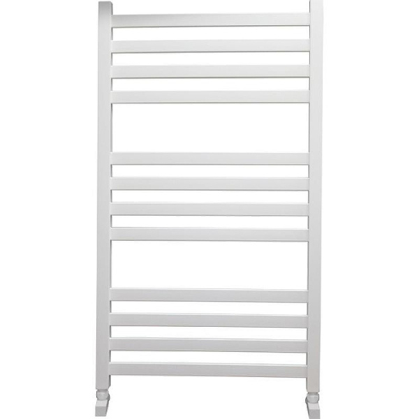 Полотенцесушитель водяной Ника Modern 100x50 см белый ЛМ 6 100/50 RAL9016 с вентилями (детальная фотография)