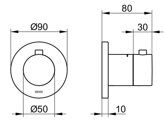 Смеситель для душа Keuco IXMO 59553 010001 (детальная фотография), для душа