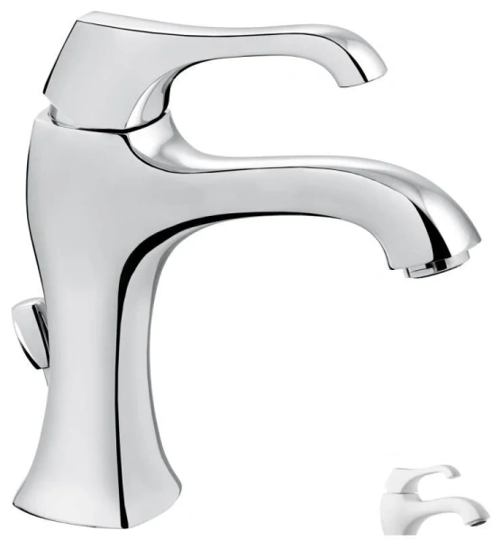 Смеситель для раковины белый матовый Emmevi Ares 76003BIO (детальная фотография)