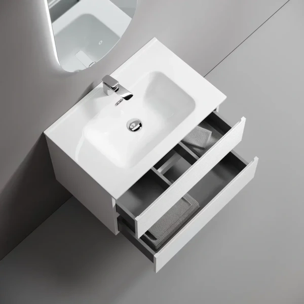 Тумба под раковину подвесная Sancos Folk 70 см белая FL70W (детальная фотография), 70 см