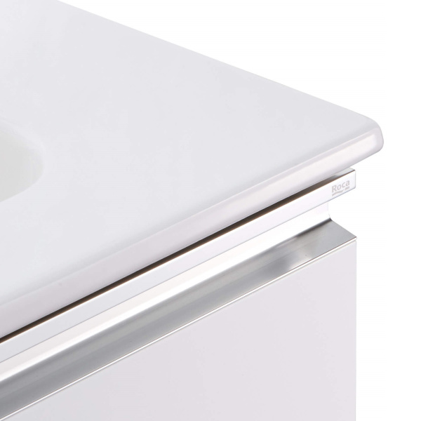 Тумба под раковину подвесная Roca The Gap 60 см белый глянец 857550806 (детальная фотография), моноблок