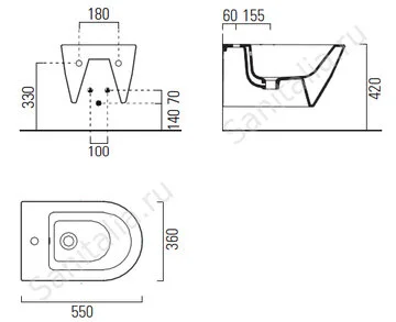 Унитаз подвесной GSI Norm 8612 8612 11 (детальная фотография), по запросу