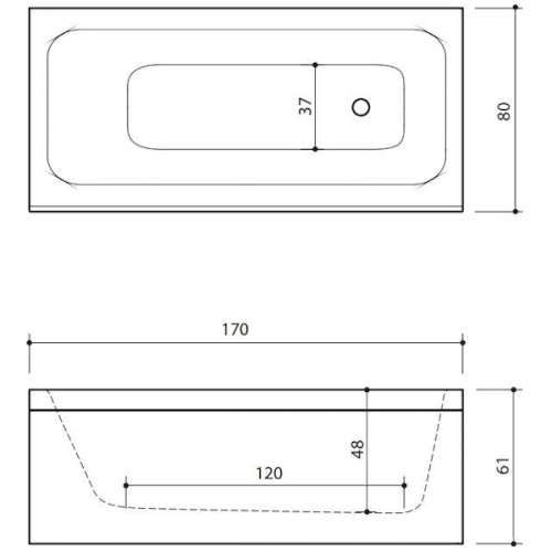 Ванна Balteco Integra 170 с передней и двумя боковыми панелями Balteco Integra170 (детальная фотография), глубокие index_2