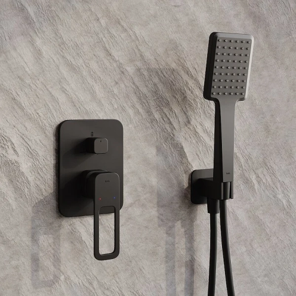 Душевой комплект IDDIS Slide черный SLIBL02i67 (детальная фотография), душевые комплекты, наборы