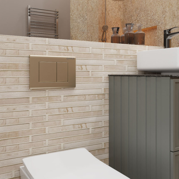 Клавиша смыва Charus Minimalista песок матовый FP.310.51.01 (детальная фотография), в наличии