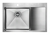 Мойка для кухни Paulmark Atlan 78 см нержавеющая сталь, левая