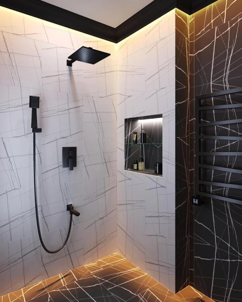 Душевой комплект Timo Selene черный SX-3069/03SM (детальная фотография), черные