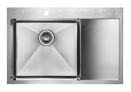 Мойка для кухни Paulmark Atlan 78 см нержавеющая сталь, левая - фото 1