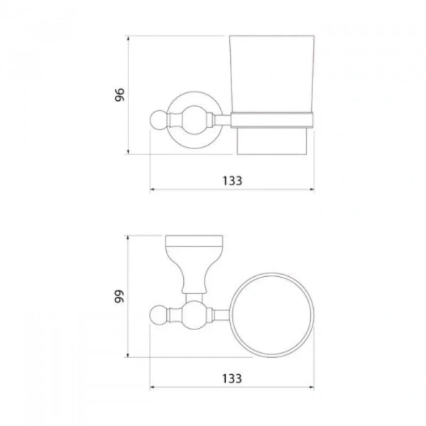 Стакан для ванной IDDIS Retro одинарный RETSSG1i45 (детальная фотография), классические, ретро