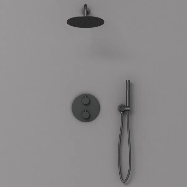 Душевой комплект Vincea термостатический, черный VSFW-101TMB (детальная фотография), в наличии