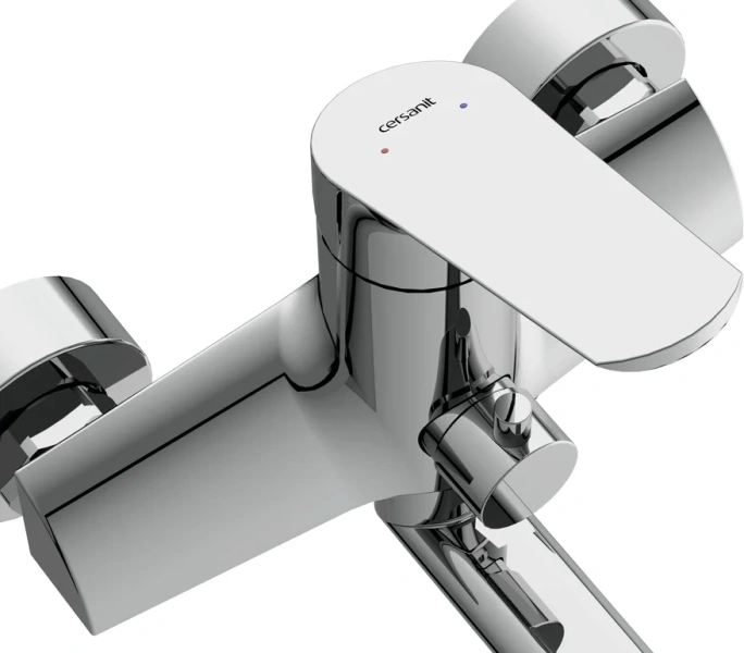Смеситель для ванны Cersanit Flavis с длинным изливом 64093 (детальная фотография), с 2 монтажными отверстиями