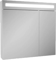 Зеркальный шкаф с подсветкой OWL 1975 Nyborg 80 см с двумя распашными дверцами