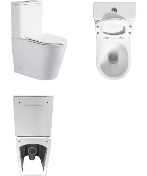 Унитаз компакт Ceruttispa Piera безободковый CT10560 (детальная фотография), напольные