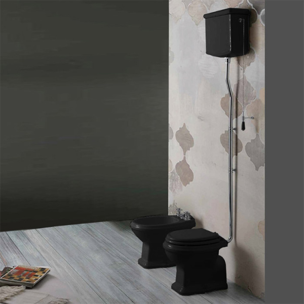 Унитаз напольный Simas Arcade вертикальный слив, черный AR 801 NE (детальная фотография), напольные