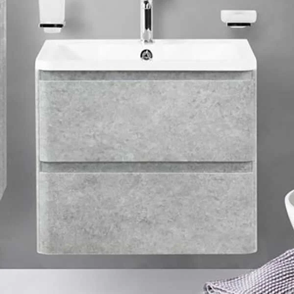 Тумба под раковину подвесная BelBagno Albano 70 см серый структурированный ALBANO-700-2C-SO-CVG (детальная фотография), современная, hi-tech, лофт