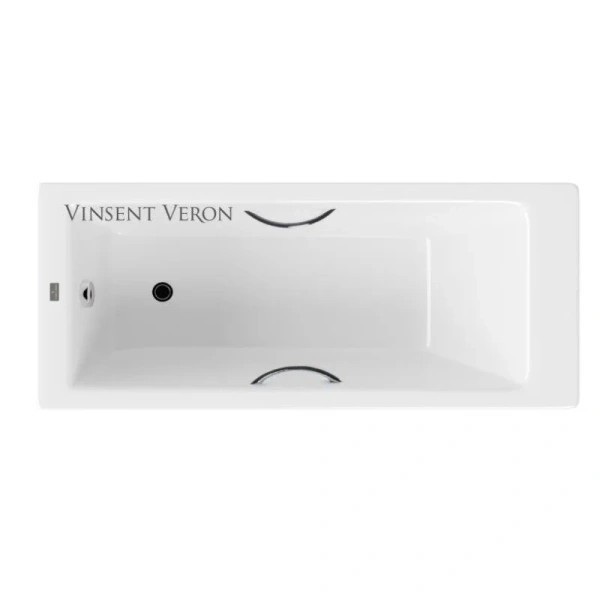 Чугунная ванна Vinsent Veron Tampa VTP1707042H/E60327CH, 170 x 70 см, ручки хром, цвет белый (детальная фотография)