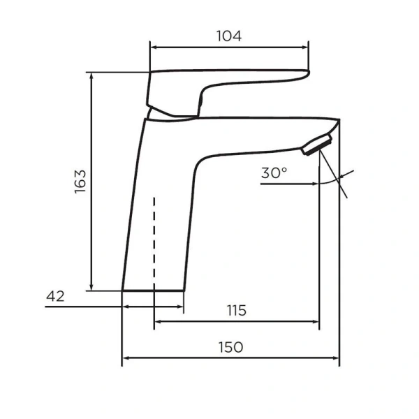 Смеситель для раковины Dorff Prime New хром D40102100 (детальная фотография), для раковины