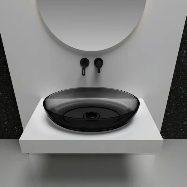 Раковина Abber Kristall AT2801 60 см накладная (детальная фотография), накладные (на столешницу), пристенные