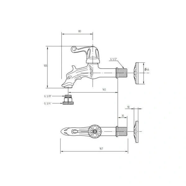Кран Migliore Artistica дракон 18408 (детальная фотография), в наличии