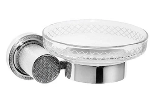 Мыльница Boheme Royal Cristal хром, черный кристалл - фото 6