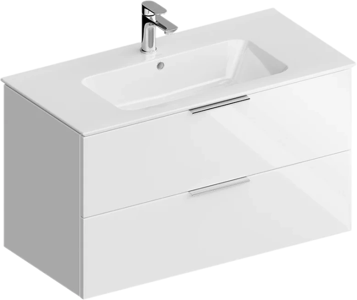 Тумба под раковину подвесная Kerama Marazzi Piano Forte 95 см белая глянцевая PI.F.95\WHT (детальная фотография), в наличии