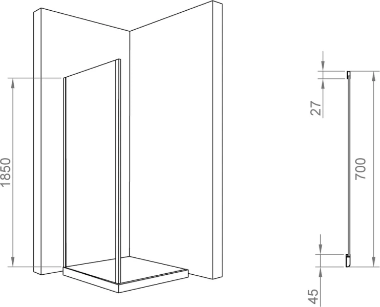 Душевой уголок RGW Passage RGW PA-35 70х70 04083577-011 (детальная фотография), распашные