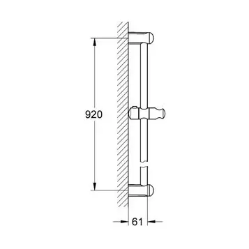 Душевая штанга Grohe New Tempesta 27524000 (детальная фотография), штанги для душа