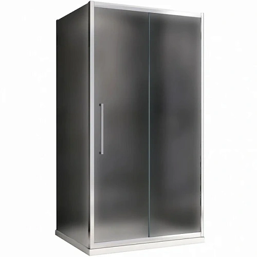 Душевой уголок Abber Schwarzer Diamant 170x90 см профиль хром стекло матовое - фото 3