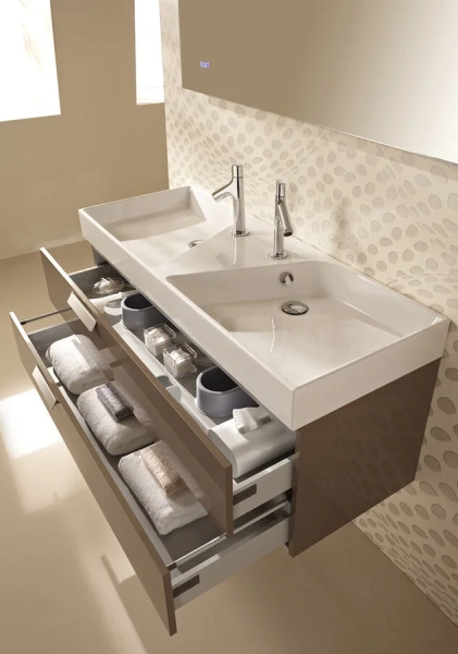 Раковина Jacob Delafon Rythmik 120 см двойная, белая EXM112-Z-00 (детальная фотография), белые