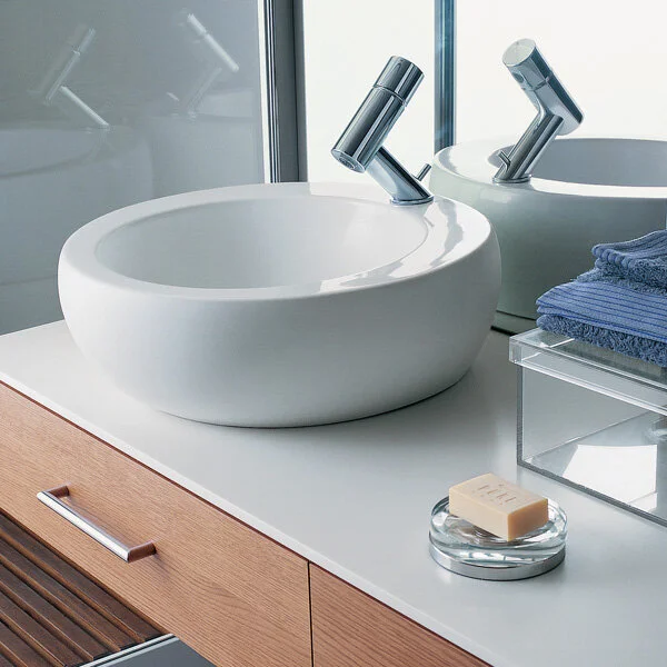 Раковина  накладная Laufen Alessi One 818971 (детальная фотография), белые